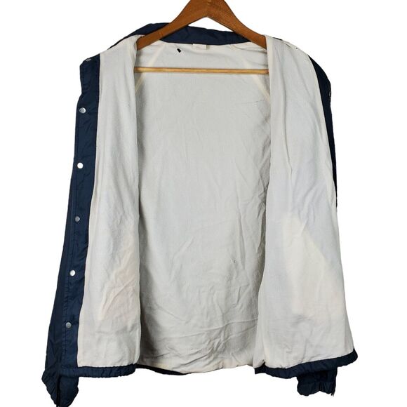 Vintage University of Arizona U of A Blue Nylon Snap Button Windbreaker Jacket M - Picture 4 of 10